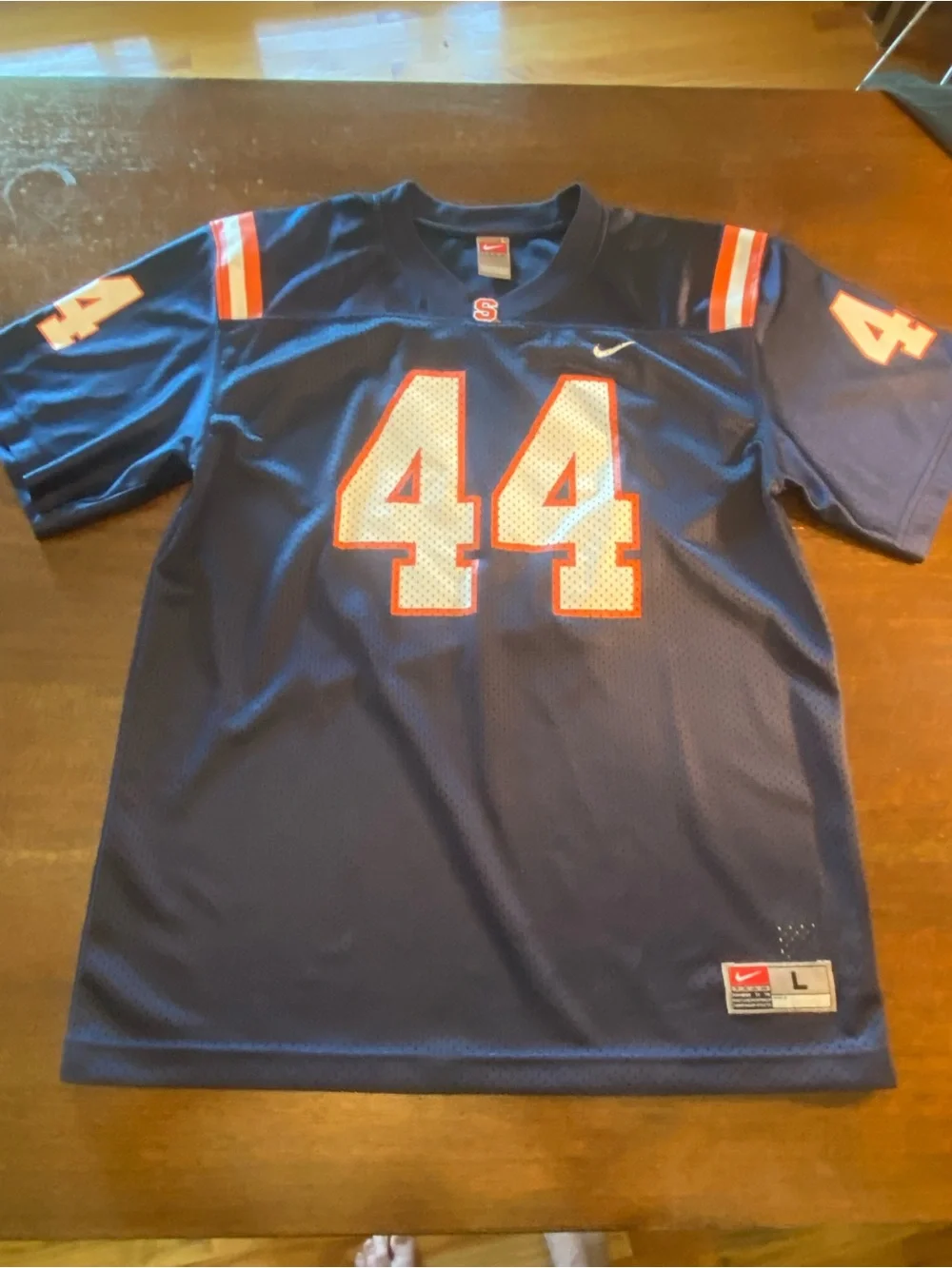 Nike Syracuse University Orange #44 Jim Brown Football Jersey womens size Large